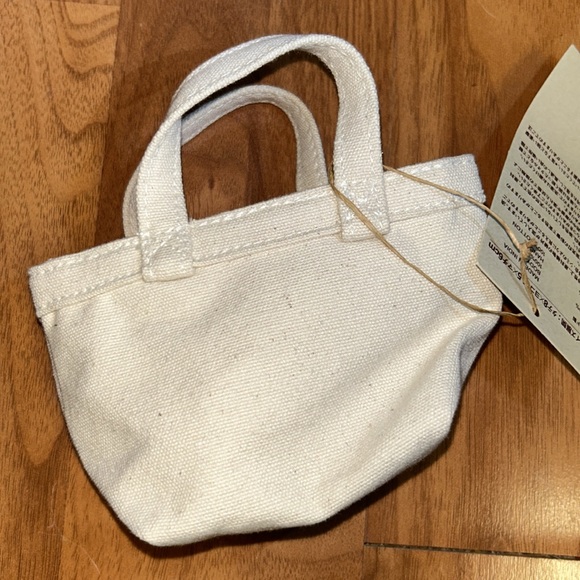 NWT Muji Mini Canvas Tote Bag Natural Beige From Japan - Picture 6 of 9